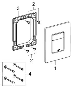 GROHE 38966SH0 - EVEN vezérlőgomb 156 × 197 mm, fehér