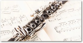 Fotótapéta falra edzett üveg Klarinét 140x70