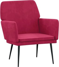 vidaXL bordó bársonyfotel 62x79x79 cm