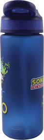 Sonic a sündisznó Fast Lane műanyag matt szívószálas kulacs 600 ml