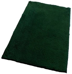 Fürdőszoba-szőnyeg COTTON Sötétzöld - Sötétzöld / 80 x 150 cm