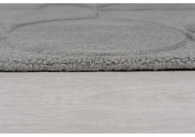 Szürke gyapjú kerek szőnyeg ø 160 cm Gigi - Flair Rugs