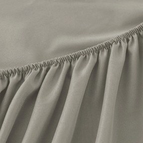 Mikroszálas lepedő MICROVELLE világosszürke 90x200 cm