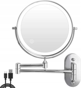 Megvilágított kozmetikai smink tükör forgatható kétoldalas Led