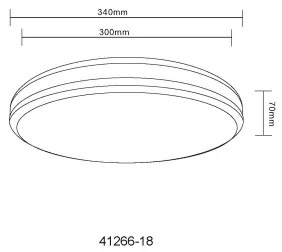 Globo 41266-18 - BETHA LED RGBW 18W mennyezeti dimmer + távirányító