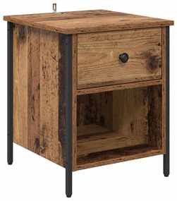 Éjjeliszekrény fiókkal 2 pcs Régi fa 40 x 42 x 50 cm Faanyag