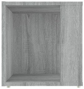 szürke sonoma színű szerelt fa kisasztal 33x33x34,5 cm