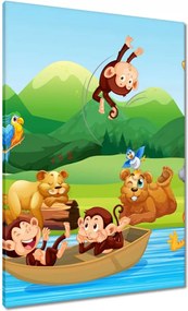 Vászonkép 70x100 Dzsungel minta gyerekeknek