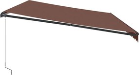 Barna kézzel kihúzható napellenző 600 x 350 cm