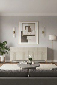 Ida 180 - White, Travertine, Gold