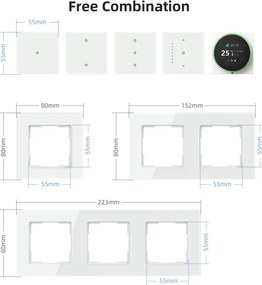 Immax NEO 07539L - 2 gombos SMART kapcsoló 230V Wi-Fi Tuya
