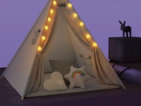 Deuba Gyerek teepee sátor 160x130x130 cm - fehér