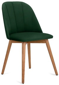 Étkezőszék BAKERI 86x48 cm sötétzöld/világos tölgy