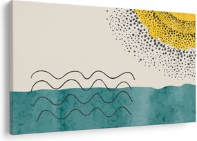 Kép - Absztrakt festmény a strandról N⁰1 (90x60 cm)