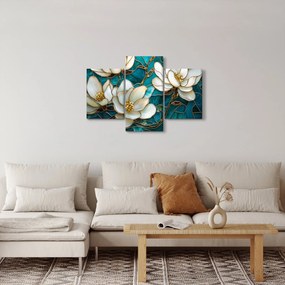 Kép - Ólomüveg magnóliával (90x60 cm)