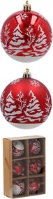Karácsonyfadísz mintás 6 db 8cm