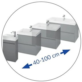 Cersanit - Crea függő szekrény a mosogató alatt 100cm, fehér, S924-021