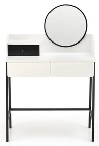 Öltözködő asztal AGNES 120x80 cm fehér/fekete
