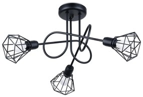 Fekete mennyezeti lámpa ø 10 cm Varpu – Nice Lamps