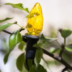 Bővítő LED kültéri fényfüzér CONE FILAMENT 20xE10 14m színes / meleg fehér IP44