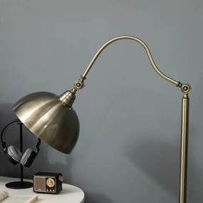 HOMCOM Vintage állólámpa, állítható szöggel, sárgaréz hatású, 42 x 25,5 x 152 cm, bronz