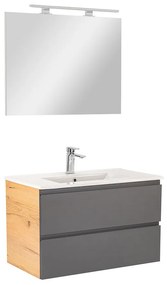 Vario Pull 80 komplett fürdőszoba bútor tölgy-antracit