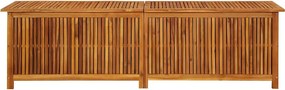 Tömör Akácfa Kerti Tárolóláda 200 X 50 X 58 Cm