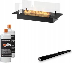 Biokandalló bútor Insert Slim fekete 800mm üveg