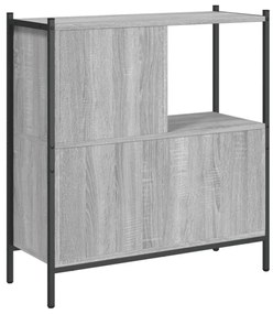 szürke sonoma színű szerelt fa könyvespolc 72 x 28 x 77,5 cm