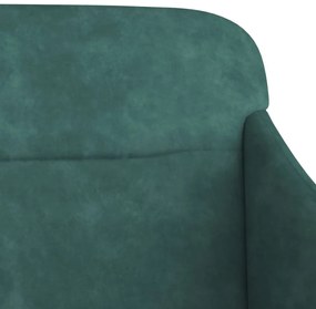 vidaXL sötétzöld bársonypad 110 x 76 x 80 cm