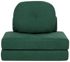Zöld kárpitozott fotelágy OLDEN Beliani