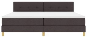 Boxspring ágy matraccal sötétbarna 200 x 200 cm szövet