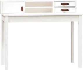 vidaXL fehér tömör fenyőfa íróasztal 110 x 50 x 93 cm
