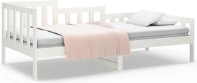 vidaXL fehér tömör fenyőfa kanapéágy matrac nélkül 90 x 200 cm