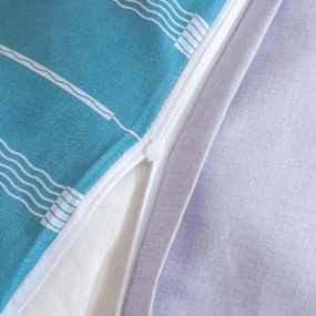Mikroszálas flanel ágyneműhuzat STRIPELLE kék Ágyneműhuzat mérete: 70 x 90 cm | 140 x 220 cm