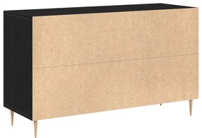 Fekete tölgyfa szekrény 100x36x60 cm Mérnöki fa