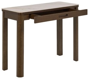 Bézs-sötétbarna konzolasztal kerámia asztallappal 40x100 cm Southampton – Actona