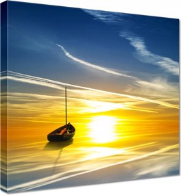 Vászonkép 60x60 Magányos hajó Nyugat