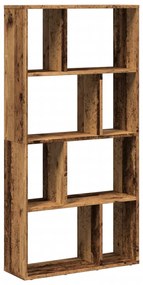 antik fa színű szerelt fa könyvespolc 60 x 20 x 120 cm