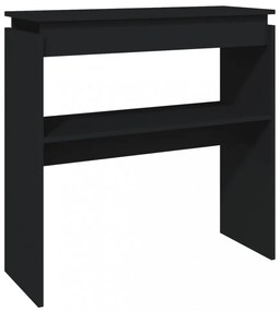 fekete szerelt fa tálalóasztal 80 x 30 x 80 cm