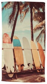 Bársony strandtörölköző 100x180 cm Vintage Surf – Good Morning