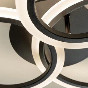 Brilagi - LED Dimmelhető felületre szerelhető csillár ORBITS LED/40W/230V 3000-6500K fekete + távirányító