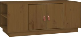 vidaXL mézbarna tömör fenyőfa dohányzóasztal 100 x 50 x 41 cm