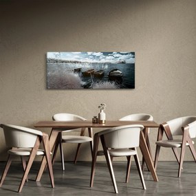 Kép - Fa csónak a tón (120x50 cm)