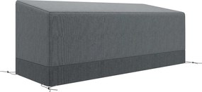Outsunny vízálló téli teraszbútor-huzat — szélálló, UV-álló 600D Oxford ponyva teraszbútorokhoz, 190,5 × 72 × 63–76 cm, világosszürke | Aosom