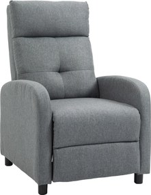 HOMCOM Fekvőfotel, TV Fotel Fekvő Funkcióval, Vászon Hatású TV Fotel, Kárpitozott Fekvőfotel Zsebb springs Maggal, Relaxáló Fotel 150 kg Teherbírással