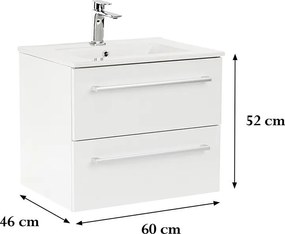 Vario Clam 60 alsó szekrény mosdóval