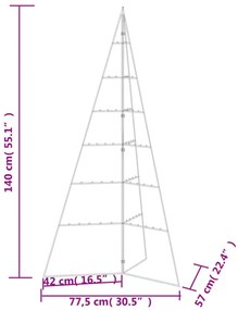 fekete fém karácsonyfa dekorációhoz 140 cm