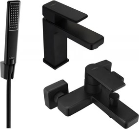 Mexen Mino R72 fürdőkád szett, fekete - 72403R72-70