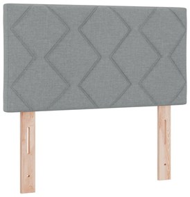 LED háttámla gyémántblokkok dizájnnal világosszürke 80 cm szövet